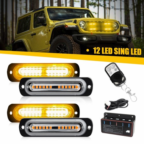 12led amber recovery strobe - 4x,