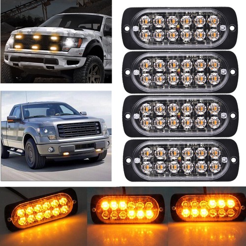 Amber led 36w 12v strobe - 4x,