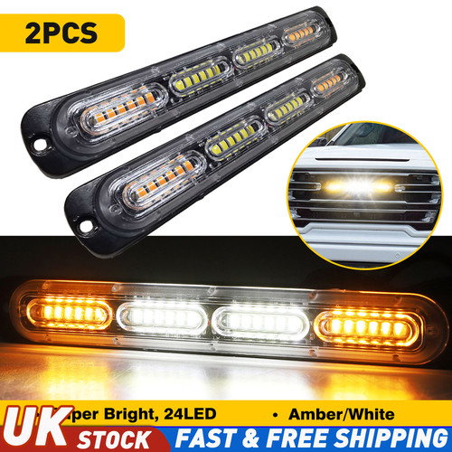 Amber white led strobe - white,
