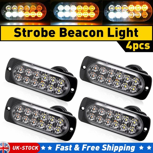 Amber white led - 12, strobe