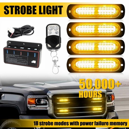 Amber led flashing grill - amber,