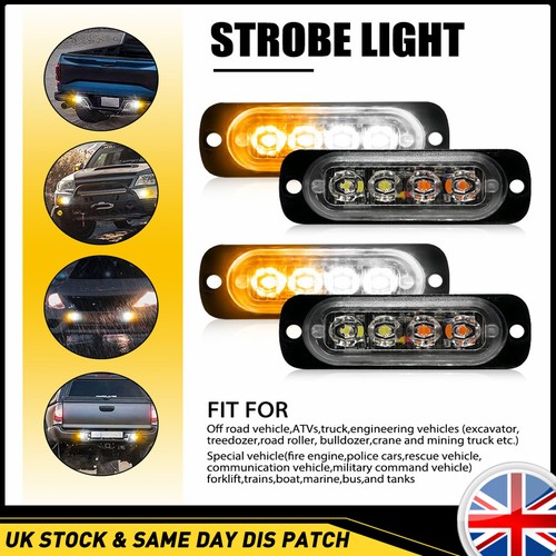 Led amber white - 4x,